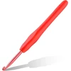 Vąšelis, 4.5 mm ergonomiškas vąšelis su neslystančia rankena, vąšelių rinkinys, aliuminis, vąšelis su minkšta gumine rankena sergantiems artritu, patyrusiems nėrimo mėgėjams