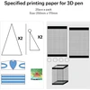 Vbestlife 20 vienetų 3d popieriniai trafaretų rinkiniai, popieriaus formos, 3d rašiklis, skirtas 3d spausdinimo rašikliams, 3d rašikliai, modeliai vaikams, „pasidaryk pats“, balti