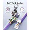 Vcelink Rj45 jungtis, daugkartinio naudojimo įrankių nereikalaujančios cat 7 jungtys, cat6a ekranuotos tinklo jungtys, skirtos 22–26awg ftp stp sftp utp kabeliui, 10 gbps 600 mhz, paauksuotos, 1 vnt.