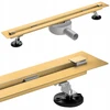 Vcx linijinis dušo latakas super slim pasukamas auksinis 90 cm