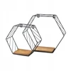 Velano loft stiliaus medinė šešiakampė lentyna, du elementai 29/20 cm, 2 vnt. rinkinys