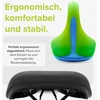 Velmia dviračio balnelis 100% atsparus vandeniui, vientisas ir ergonomiškas dizainas - patogus dviračio balnelis vyrams ir moterims, idealus e-dviračiams, trekking ir miesto, taip pat kalnų dviračiams, balnelis