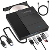 Vemfay išorinis dvd įrenginys, cd dvd rašytuvas, išorinis usb 3.0 type-c cd dvd +/-rw optinis įrenginys su sd/tf kortelių skaitytuvu, nešiojamas rw rašytuvas, įrenginio grotuvas, skirtas win11/10/8/7/xp, linux, mac os, vista