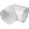 Vent Systems 125mm alkūnė 90 laipsnių vamzdžio jungtis lanksti apvalaus vamzdžio ventiliacijos žarna Abs plastikas 125mm