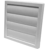 Vent Systems 150 mm baltas ištraukimo gaubtas - džiovyklės gaubtas - ventiliacijos gaubtas - plastikinė oro tiekimo grotelė - 190 mm x 190 mm