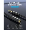 Vention Ausinių ilgintuvas su mikrofonu, 3.5 mm Aux ilgintuvas, nuo vyriško iki moteriško, audio kabelis, stereo ausinių kabelis, audio lizdo ilgintuvas Ausinėms/tv/nešiojamam kompiuteriui 2 m