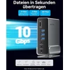 Vention Dvigubo monitoriaus dokas 16-in-1 trigubo ekrano Usb-c nešiojamojo kompiuterio dokas, skirtas Windows Pc, Thunderbolt 3/4, Dell, Hp, su dvigubu 4k Hdmi, Dp, 10 Gbps Usb, Rj45, 100 W Pd, Audio, Sd/tf