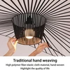 Vertigo vintažinis pakabinamas šviestuvas svetainei Led pakabinamas šviestuvas (šviestuvo aukštis reguliuojamas) stiklo Pluošto/pu skrybėlių šviestuvai E27 sietynas restoranui (juodas, 80 cm)
