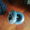Vežimėlio ratai priekiniai 20 cm, tvirti, atsparūs dilimui, pilki