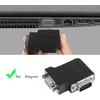 Vga 90 laipsnių kampinis adapteris (db15 M/f) tiesiam prijungimui