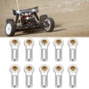Vgeby M3 Aliuminio Rutulinės Jungtys 10 vnt. Rc Automobiliams (sidabrinės)
