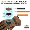 Vgo... 1 pora vandeniui atsparių žieminių darbo pirštinių, darbo pirštinės šaltam orui, izoliuotos -20°c / -4°f pirštinės (sl7761flwp)