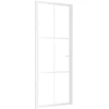 Vidaus durys, baltos, 83x201,5cm, ESG stiklas ir aliuminis
