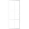 Vidaus durys, baltos, 83x201,5cm, ESG stiklas ir aliuminis