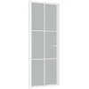 Vidaus durys, baltos, 83x201,5cm, matinis stiklas ir aliuminis