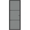 Vidaus durys, juodos, 76x201,5cm, ESG stiklas ir aliuminis