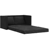 Fotelis Vidaxl 2-in-1 grindų sofa, juoda, 122x204x55 cm, velvetas