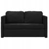 Fotelis Vidaxl 2-in-1 grindų sofa, juoda, 122x204x55 cm, velvetas