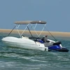 Vidaxl Bimini stogelis su tinklinėmis sienelėmis, 3 lankai, 183x(154-167)x137 cm