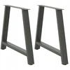 Vidaxl Kavos staliuko kojos, 2 vnt., antracito spalvos, 90x(72-73) cm, plienas