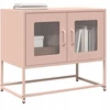 TV staliukas Vidaxl Tv spintelė, rožinė, 68x39x60,5 cm, šaltai valcuotas plienas