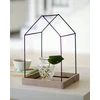 Vielinis namelis loft žibintas žvakidė, aukštis 25 cm, gėlių stovas, dekoracija