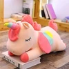 Vienaragis minkštas žaislas, gulintis mielas minkštas vienaragio pliušinis pagalvės žaislas su vaivorykštės sparnais, kawaii žaislas mergaitėms (rožinis, 30 cm)