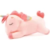 Vienaragis minkštas žaislas, gulintis mielas minkštas vienaragio pliušinis pagalvės žaislas su vaivorykštės sparnais, kawaii žaislas mergaitėms (rožinis, 30 cm)