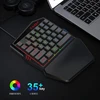 Vienos rankos žaidimų klaviatūra su Rgb apšvietimu