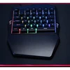 Vienrankė apšviesta rgb mini klaviatūra su 35 klavišais, fn klavišu / kvėpavimo lemputėmis / usb 2.0 žaidimų klaviatūra