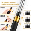 Vigrue Dviračio sukimo momento raktas, 1/4 colio sukimo momento raktas 5-25 Nm ±4% paklaidos tikslumas su prailginimo strypu, universalia jungtimi, magnetine žvakės lizdo mova, antgaliais dviračiui ir motociklui