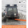 Vilkimo lynas automobiliui 10t, 5 m x 5 cm vilkimo diržas, su didelio stiprumo grandine, kurios trūkimo stipris 26,455 lbs, 1 juodas laikymo krepšys, automobilinis vilkimo lynas, automobiliui, sunkvežimiui, kemperiui, visureigiui
