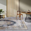 Villeroy & Boch Martha kilimas vidaus ir lauko naudojimui oriental - oriental flat weave, klasikinio dizaino vintage, oeko-tex atsparus oro sąlygoms ir uv spinduliams, skirtas balkonui, terasai, sodui - antracito aukso spalvos, 120 x 180 cm