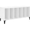Vinilinė plokštelė Vinilinių plokštelių spintelė, balta, 100x38x48cm, mediena