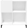 Vinilinė plokštelė Vinilinių plokštelių spintelė, balta, 84,5x38x89cm, mediena