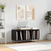 Vinilinė plokštelė Vinilinių plokštelių spintelė, juoda, 100x38x48cm, mediena