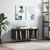Vinilinė plokštelė Vinilinių plokštelių spintelė, juoda, 100x38x48cm, mediena