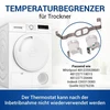 Vioks 2 x Termostatas džiovyklei, pakeičiantis Whirlpool 481225928681 & Temperatūros ribotuvas džiovyklei Bauknecht termostatų rinkinys džiovyklei