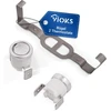 Vioks 2 x Termostatas džiovyklei, pakeičiantis Whirlpool 481225928681 & Temperatūros ribotuvas džiovyklei Bauknecht termostatų rinkinys džiovyklei