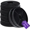Vioks.pro 6x anglies filtras gartraukiui 105 mm skersmens rinkinys, skirtas Respekta aktyvintos anglies filtrui Miz 0058 Miz0058 Pkm Cf130 Candy 49040890 35602288 49040117 352c66 - apvalus filtro gaubtas