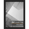 Violabbey A4 formato juodas nuotraukų rėmelis, A4 nuotraukų rėmelis 21 x 29,7 cm, skirtas horizontaliam arba vertikaliam montavimui ant sienos