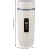 Virdulys Travel Virdulys 220 V 350 ml Quick Virdulys dvigubo sluoksnio nerūdijančio plieno termosas pienui, kavai ir arbatai ruošti (300 W Baltas)