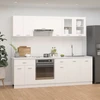 Virtuvės spintelių komplektas, Lyon, 8 dalių, baltos spalvos, mediena