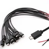 Vissqh 10 vnt. 30 cm micro usb pigtail kabelių rinkinys, micro usb male į 2 kontaktų pliką kabelį, 22awg 3a usb male, 2 gyslų usb ilgintuvas, usb male litavimas, su atviru galu "pasidaryk pats" entuziastams