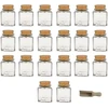 Viva housewares stiklinis prieskonių indelis su kamštiniu dangteliu, tinkamas naudoti kaip stiklinis indelis ir dėžutė prieskoniams, druskai ir kt., 200 ml