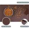 Vivaglory Šunų maisto kilimėlis, kačių ir šunų maitinimo kilimėlis, nešvarumus sulaikantis vandeniui atsparus silikoninis kilimėlis su paaukštintu kraštu, chocolate, Small (48 x 30 cm)
