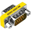 Vmojo vga jungtis vga male į vga male adapteris 15 kontaktų 15 kontaktų adapterio jungtis svga mini gender keitiklis [2 vnt.]