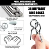 Vmxlso 36 dalių metaliniai galvosūkiai, metaliniai galvosūkiai, iq galvosūkių rinkinys, mini kantrybės žaidimai, 3d galvosūkis, metalinis galvosūkių žiedas, dovanos suaugusiems, studentams ir vaikams