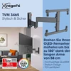 Vogel's Comfort Tvm 3465 pasukamas oled tv sieninis laikiklis 32-65 colių televizoriams, maks. 25 kg, pasukamas iki 180°, pilno judesio oled tv laikiklis maks. vesa 400 x 400, universalus suderinamumas