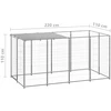 Voljeras šunims, sidabrinės spalvos, 2,42 m², plienas